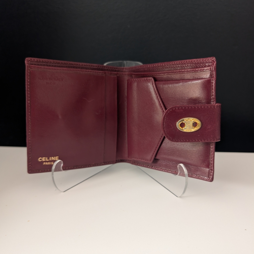 Celine Vintage Men's Wallet in Burgundy Leather - Michael Kors Era - Picture 5 of 8